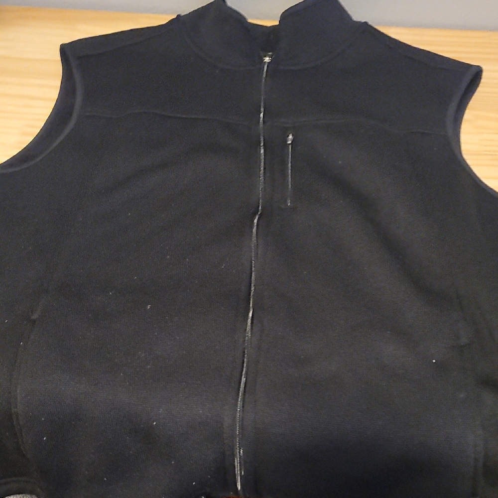 George Men's Black Zip-Up Vest